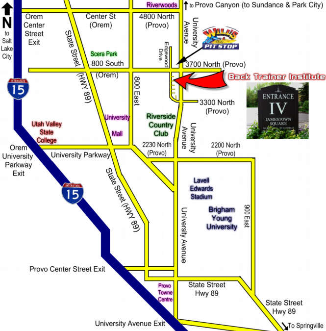 a map of jamestown. Here is a map to Advanced Spine And Pain Solutions, a Provo physical therapy 